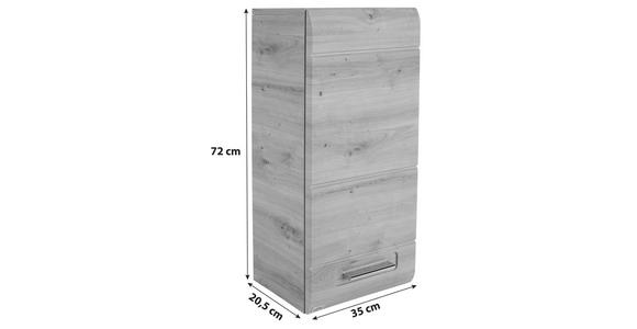 Hängeschrank mit Türdämpfung Avensis B: 35cm, Eiche Dekor - Eichefarben, MODERN, Holzwerkstoff (35/72/20,5cm) - Luca Bessoni