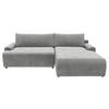 Eckschlafsofa Prag, Grau S: 253x167 cm - Schwarz/Grau, MODERN, Textil (253/167cm) - Trendmanufaktur