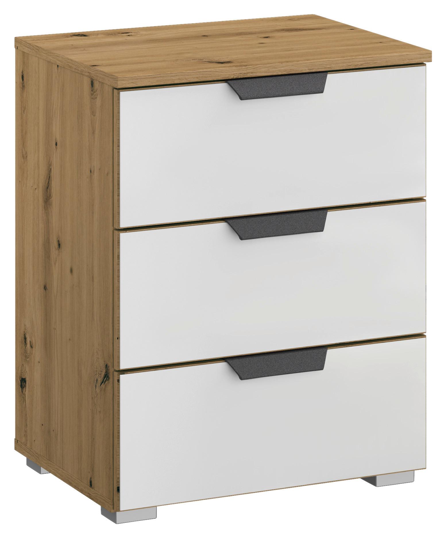 Nachtkästchen Artemis Eiche Dekor/Champanger, H:62cm