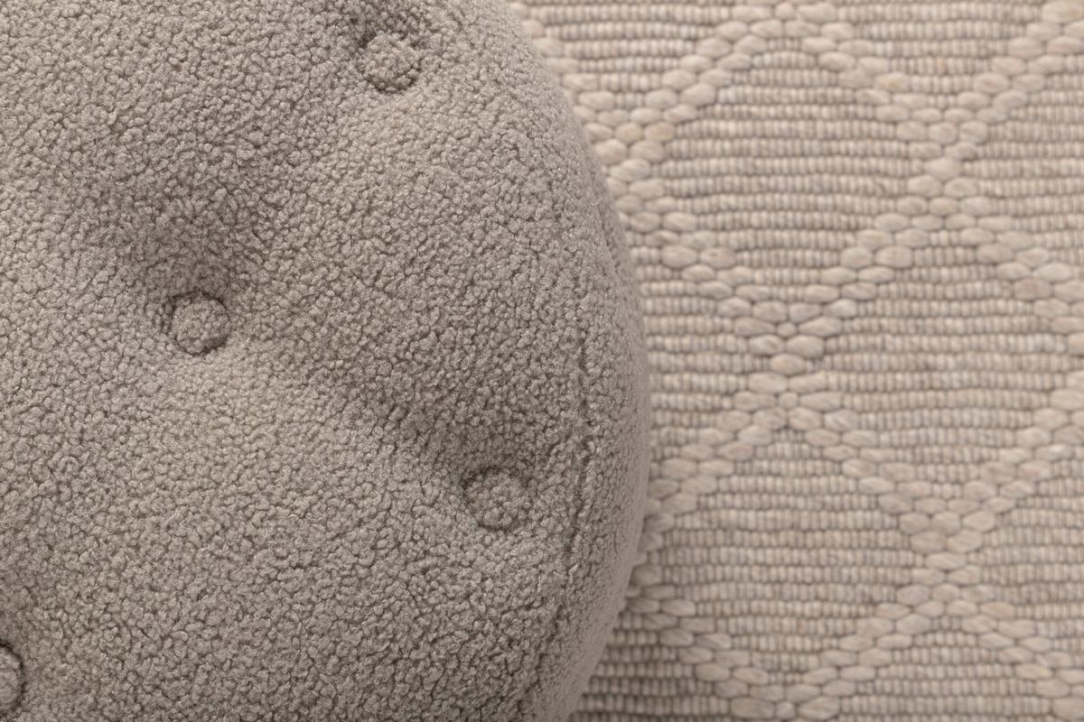 Pouf Benjamin - Greige, Design, Textil (55/44/55cm) - Livetastic