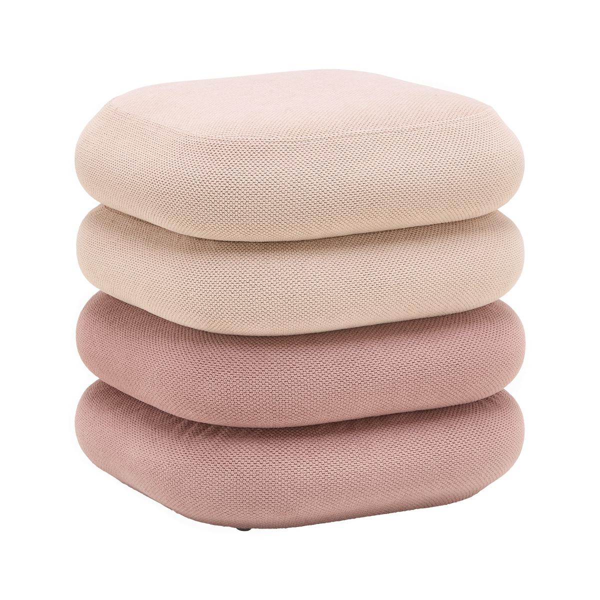 Taburetka SOPHIE, ružová/tmavotužová ženilka - svetlohnedá/červenohnedá, Modern, kompozitné drevo/textil (39,5/40/39,5cm) - Mömax