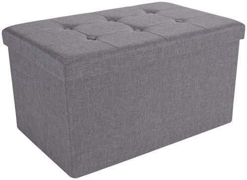 Sitztruhe Franz 2 Grau L: 70 Cm Gepolstert Mit Stauraum