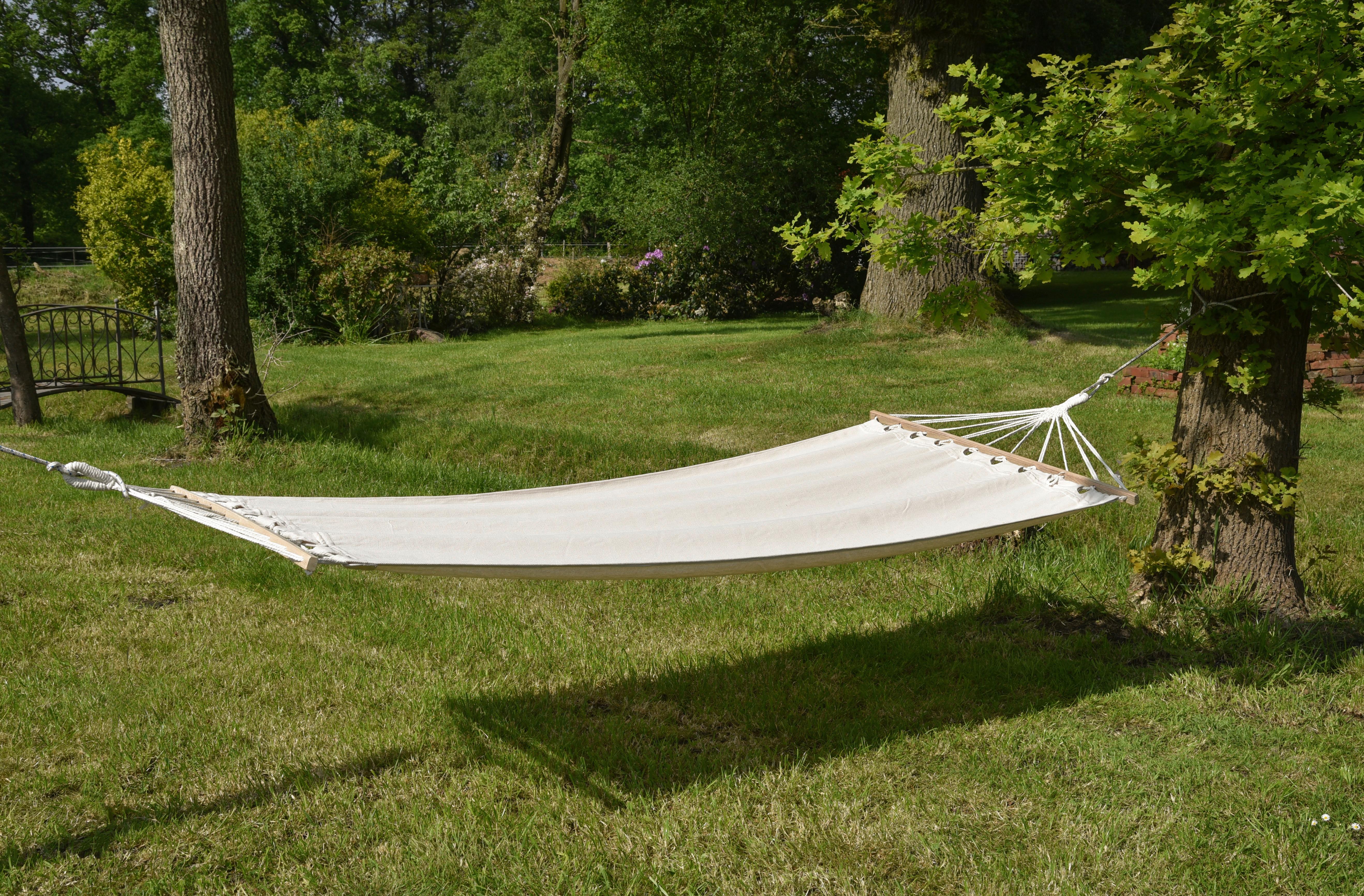 Hängematte Hawaii - Beige/Creme, Basics, Holz/Kunststoff (100/0,6/280cm) - Gardenson