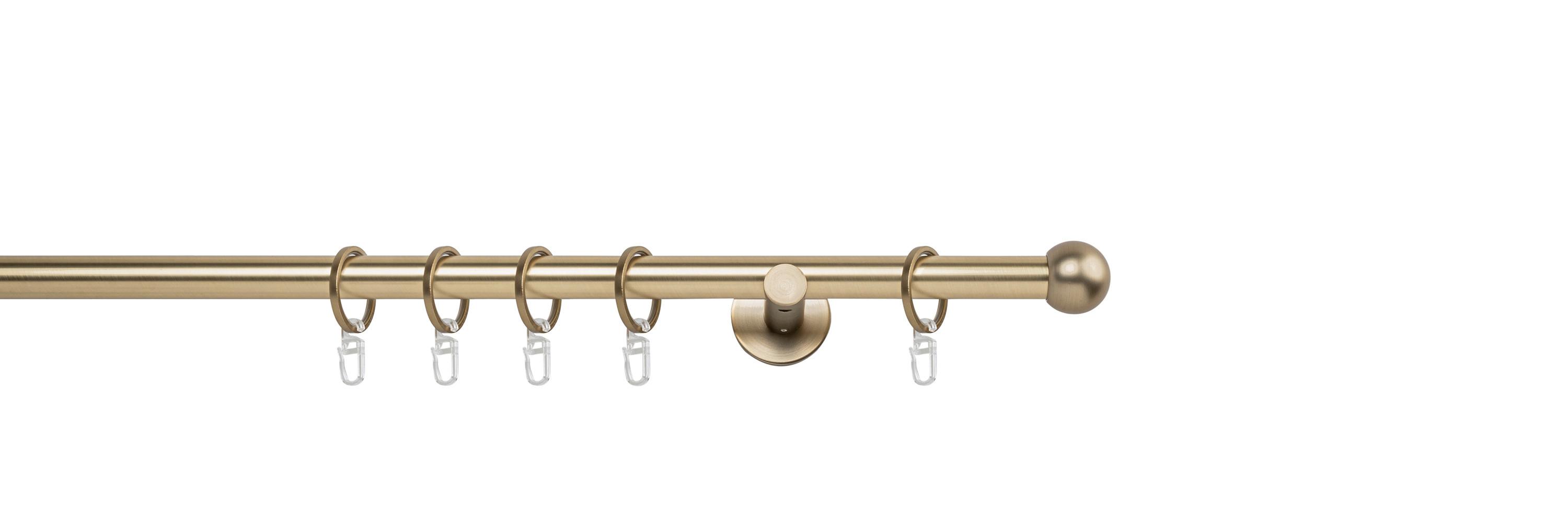 Rundstangengarnitur Goldfarben L: 140 Cm - Goldfarben, Basics, Metall (140cm)