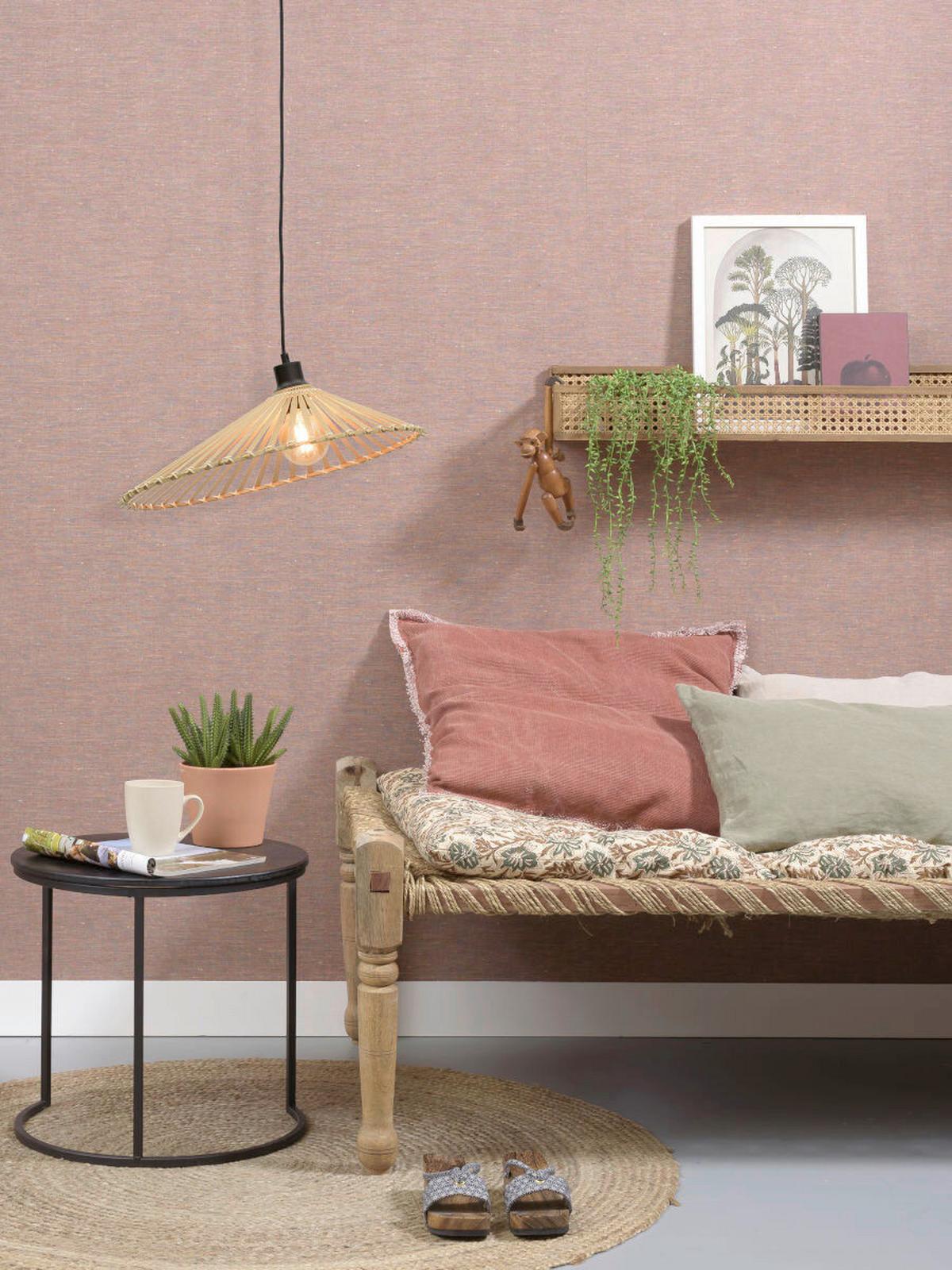 Hängeleuchte Bromo/H50/N - Naturfarben, Trend, Holz (50/12cm) - Good & Mojo