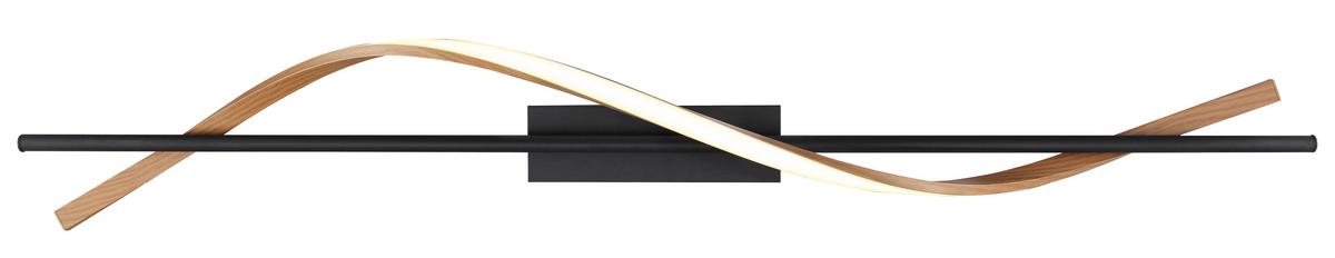 Led Mennyezeti Lámpa 67354d Watkins - barna/fekete, Design, műanyag/fém (115/14/17cm) - Globo