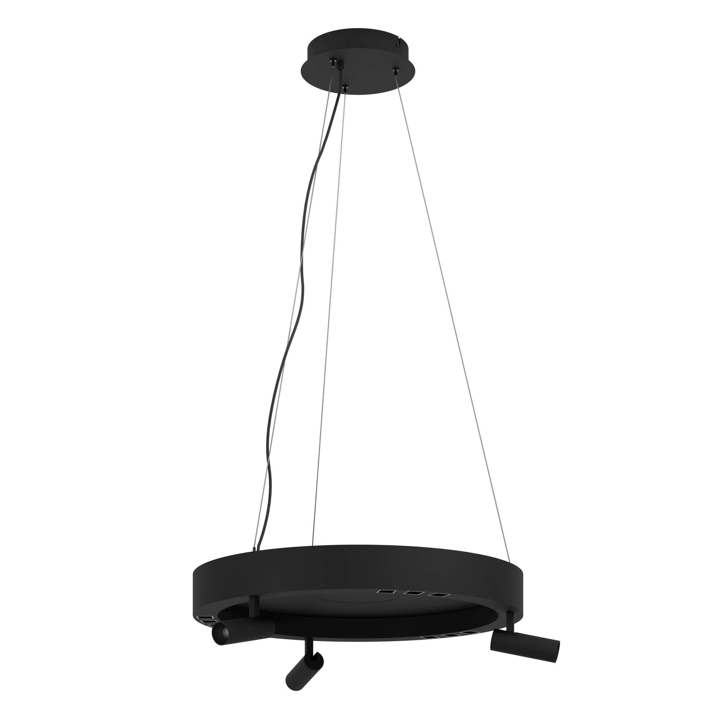 ZÁVESNÉ SVIETIDLO BRUSCOLI - čierna, Design, kov (60/150cm) - Eglo