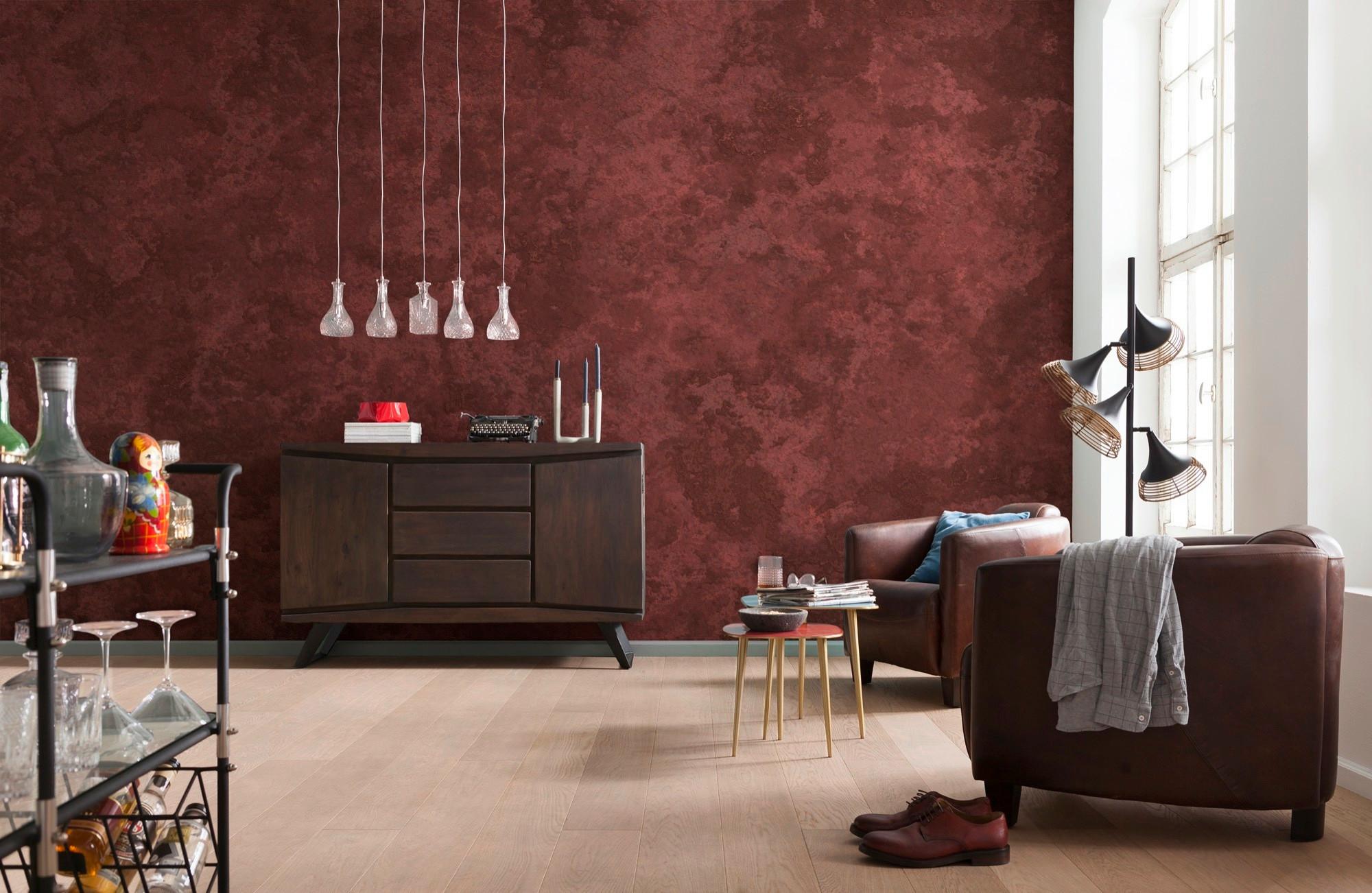Fototapete The Wall - Rot/Braun, Trend, Papier (400/280cm) - Komar