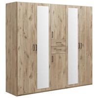 Skriňa s otočnými dverami DILLINGEN - čierna/farba duba, Konventionell, kompozitné drevo/plast (225/208/58cm) - Mömax