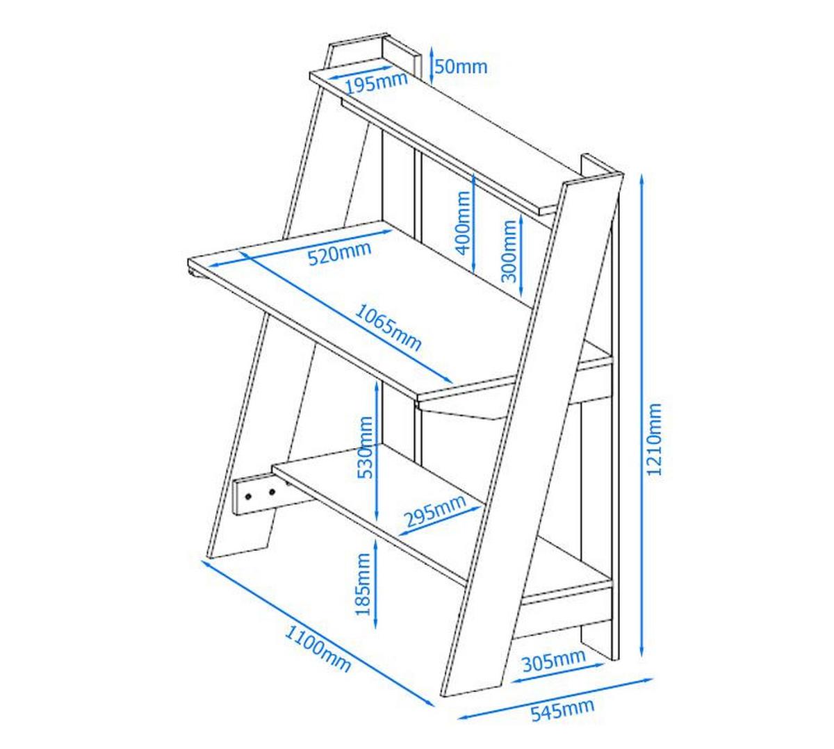 Schreibtisch Arizona Eichefarben B: 121 cm - Eichefarben, Design, Holzwerkstoff (110/121/55cm) - MID.YOU