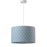 Hängeleuchte 5006/S - Blau/Weiß, KONVENTIONELL, Textil/Metall (40/80cm)