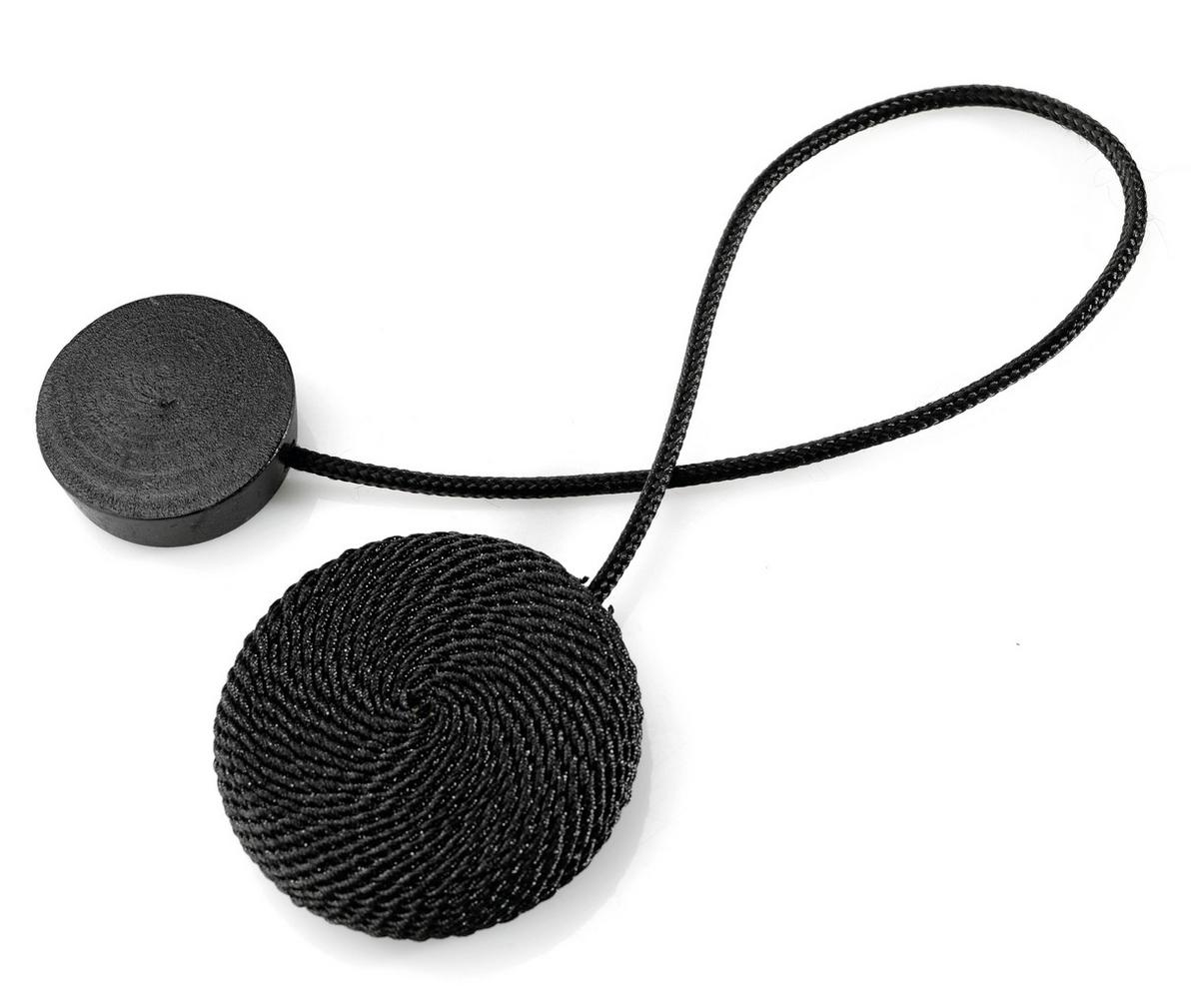 DEKORAČNÍ SPONKA JAN - bílá/šedá, textil (38cm) - Modern Living