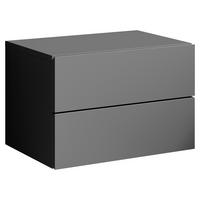 Nachkästchen Graphitfarben H: 28 cm Cabo - Graphitfarben, MODERN, Holzwerkstoff (42/28/30cm) - Livetastic