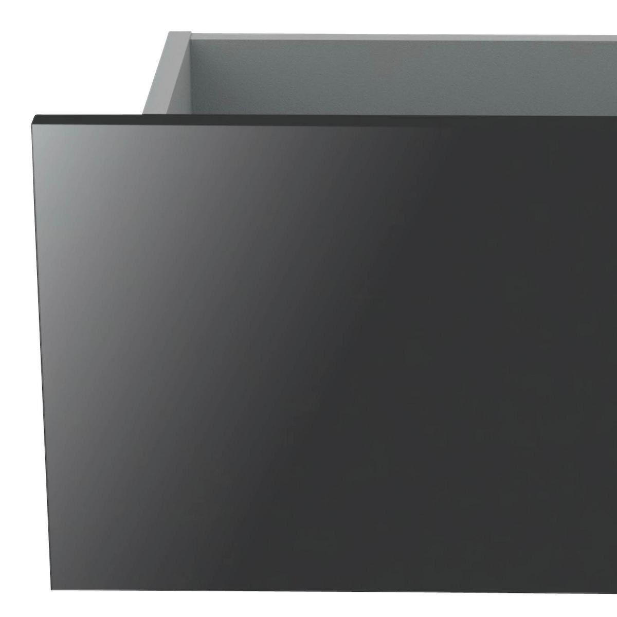 Schubkasteneinsatz Unit B: 45,3 Cm, Anthrazit Hochglanz - Anthrazit, MODERN, Holzwerkstoff (45,3/21,9/36,6cm) - Ondega