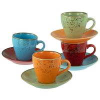 Tassenset Nature Collection Mediterran, 4--Teilig. Multicolor - Multicolor, Design, Keramik - Creatable