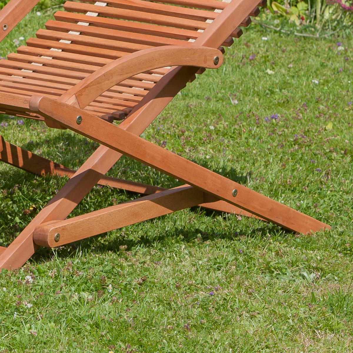 Bäderliege Copa Echtholz Klappbar - Braun, KONVENTIONELL, Holz (69/69/158cm) - Gardenson