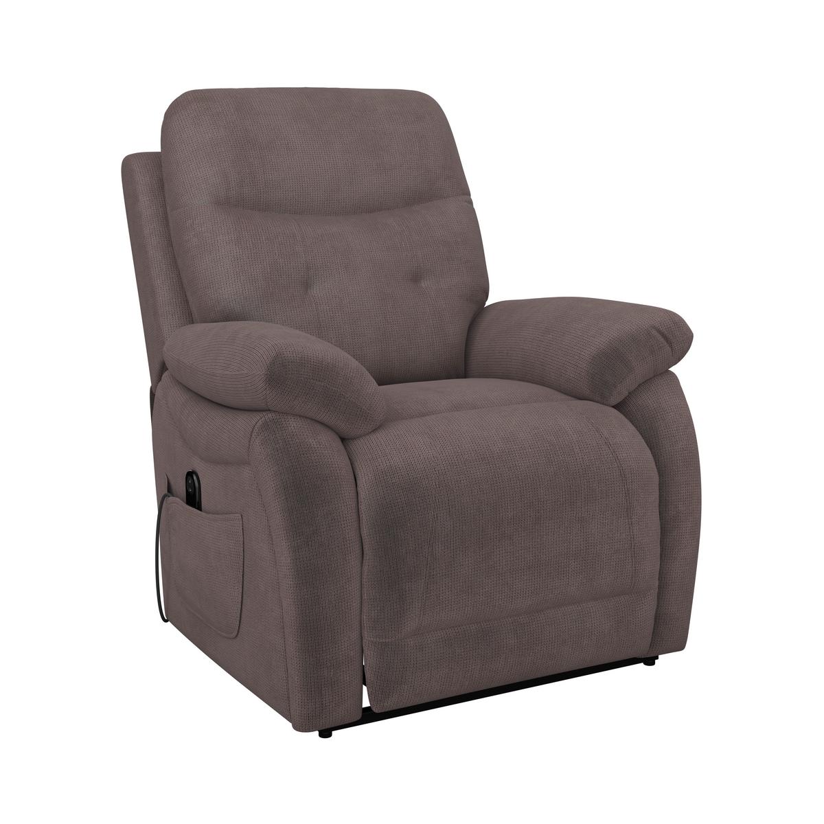 Relaxsessel Mario Webstoff braun, B: 89 cm - Schwarz/Braun, MODERN, Textil/Metall (89/107/94cm) - James Wood