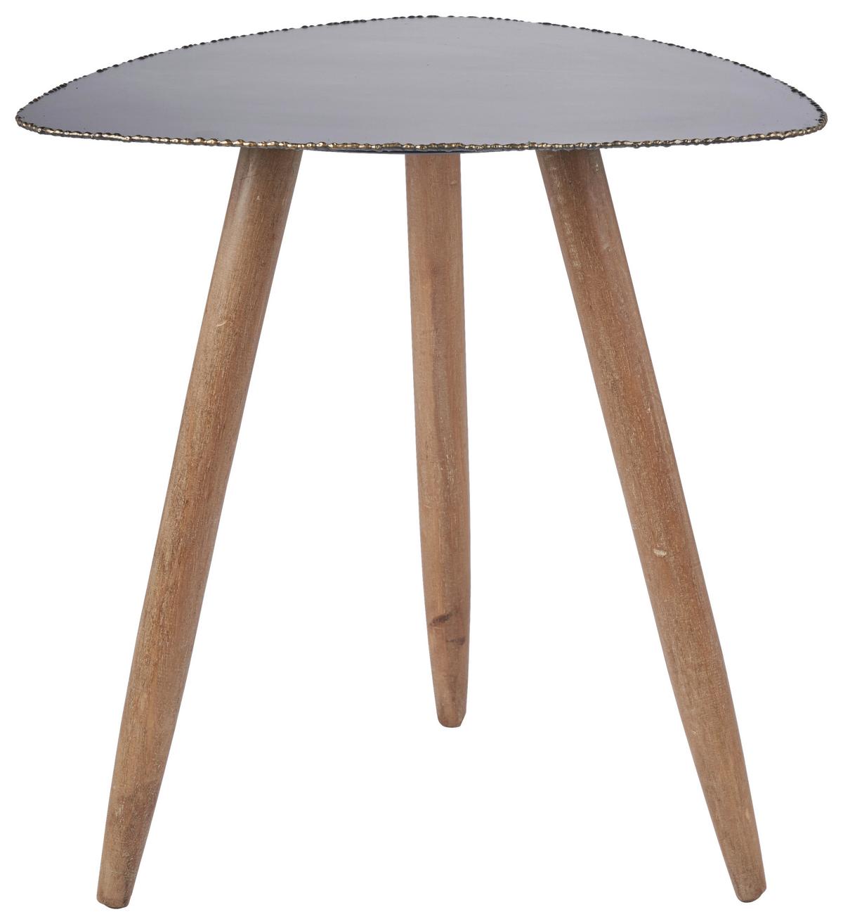 Coutisch aus Metall Rund Timo - Anthrazit/Braun, Basics, Holz/Metall (44/43/47cm)