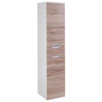 Hochschrank Mit 1 Lade Mars B: 33 cm Eiche Dekor - Eichefarben/Weiß, MODERN, Holzwerkstoff (33,0/159/35cm) - MID.YOU