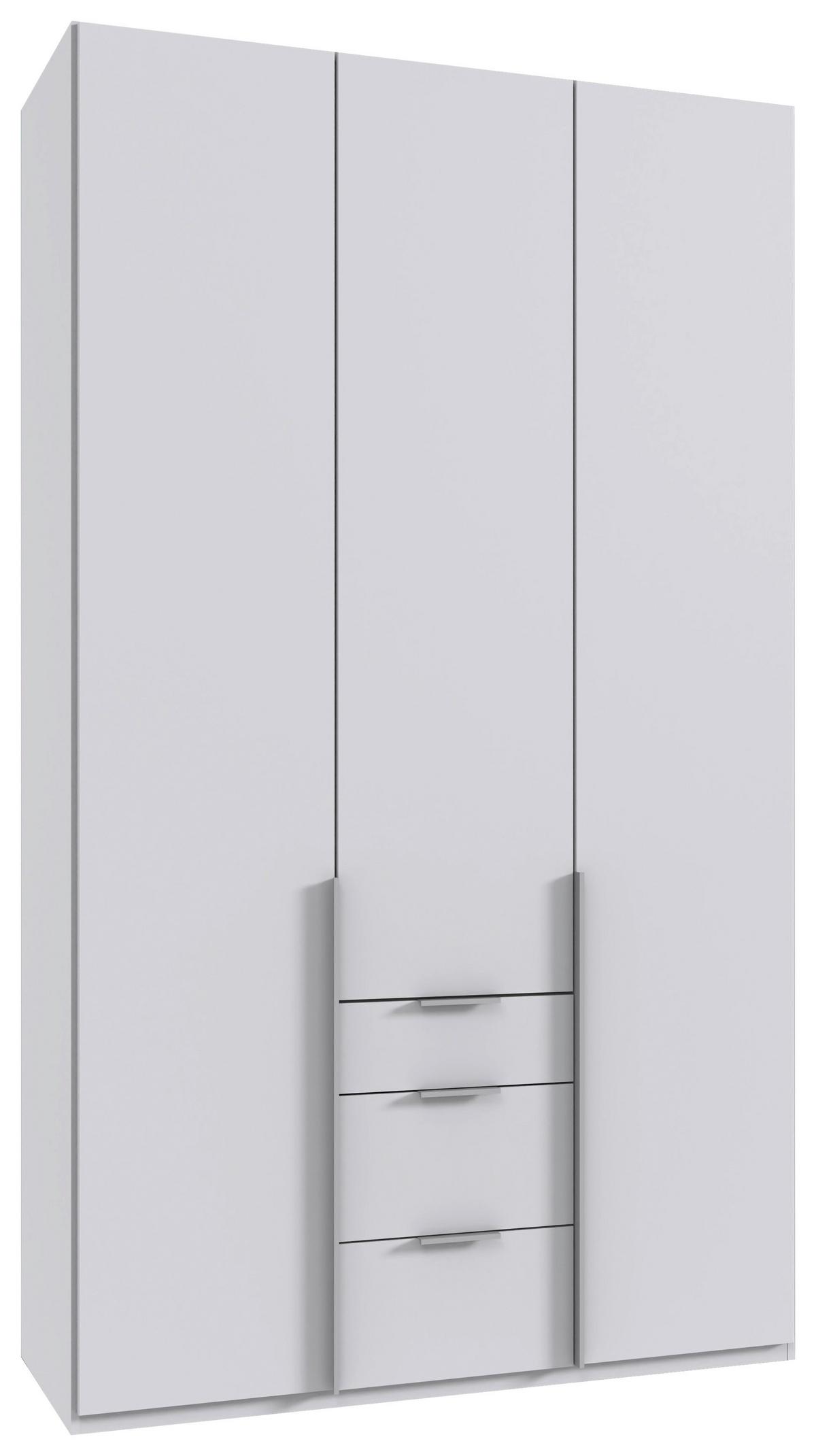 Drehtürenschrank New York Weiß B: 135 cm - Weiß, MODERN, Holzwerkstoff (135/236/58cm) - MID.YOU