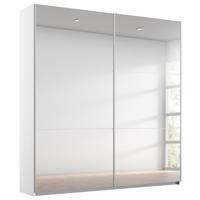 Schwebetürenschrank Reflect Inkl. Inneneinteilung, 2 Körbe - Silberfarben/Weiß, MODERN, Holzwerkstoff (175/210/59cm)