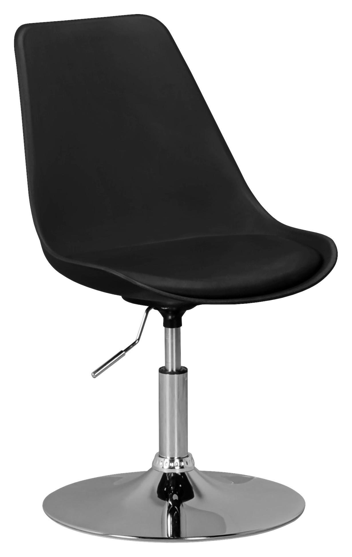 Otočná stolička pre dieťa Korsika čierna - čierna/chrómová, Modern, kov/textil (46/88/46cm) - MID.YOU