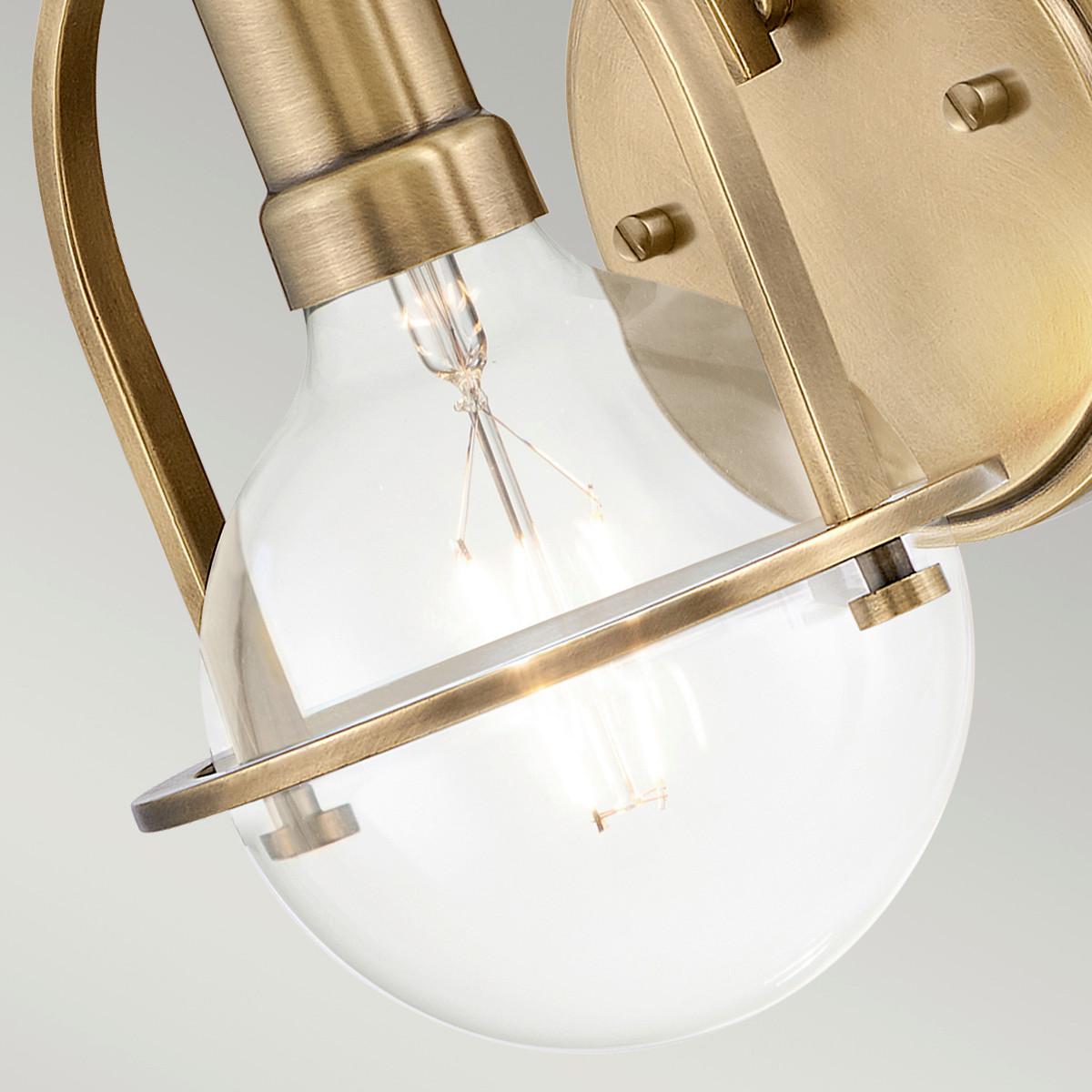 Wandleuchte Qn-Somerset1-C-Hb - Messingfarben, KONVENTIONELL, Metall (23,3/15,8/18,9cm) - Elstead Lighting