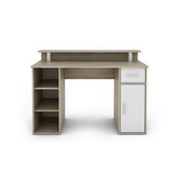 Schreibtisch Diego Sonoma Eiche Dekor B: 120 cm - Weiß/Sonoma Eiche, LIFESTYLE, Holzwerkstoff (120/55/88cm) - MID.YOU