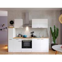 Küchenblock Malia Küchenblock 240 Cm - Nussbaumfarben/Weiß, Basics, Holzwerkstoff (240cm) - Respekta