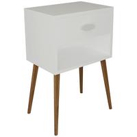 Nachkästchen Weiß H: 70 Cm Singol - Honigeiche/Weiß, MODERN, Holzwerkstoff (45/70/30cm) - MID.YOU