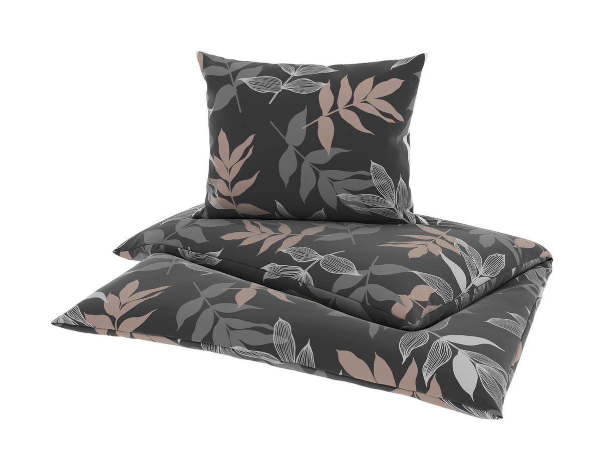 BETTWÄSCHE BLÄTTERTANZ - Grau, MODERN, Textil - Luca Bessoni