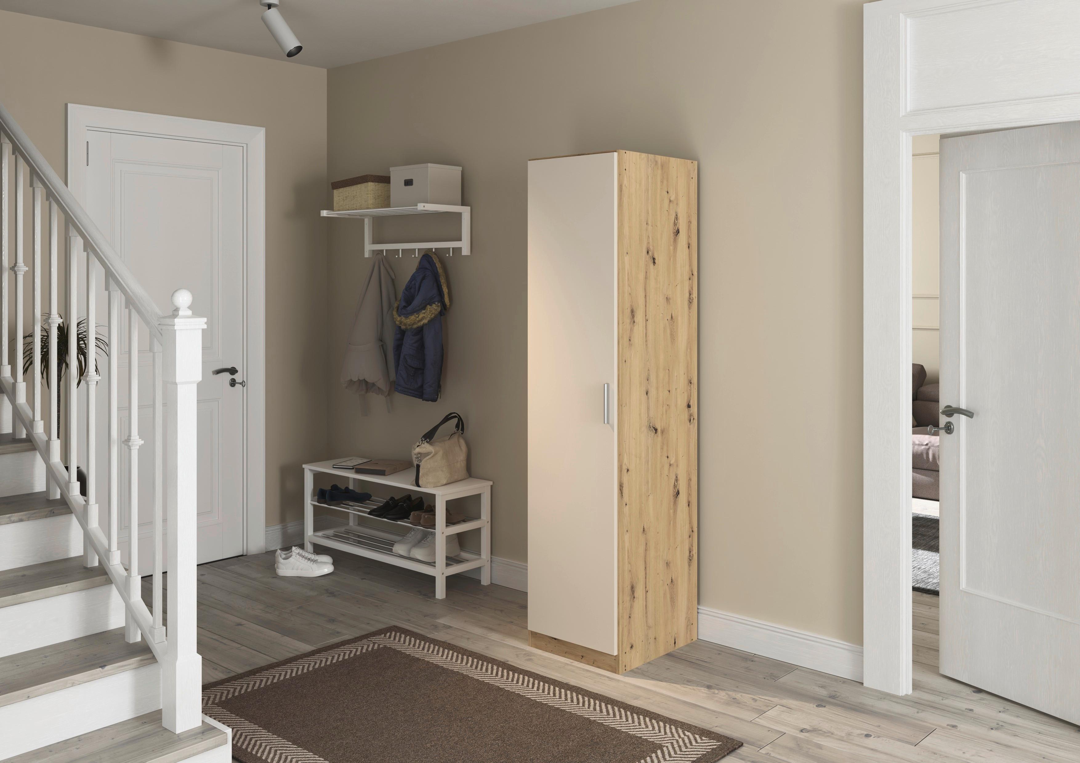 Kleiderschrank Celle Matt Champagner B: 47 cm - Champagner/Eiche Artisan, Trend, Holzwerkstoff (47/197/54cm)