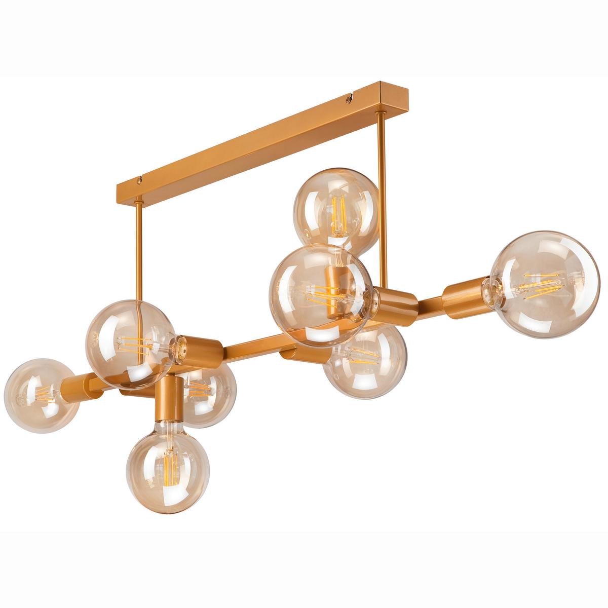 Hängeleuchte Astrid Goldfarben H: 90 cm - Goldfarben, Basics, Glas/Metall (90cm)