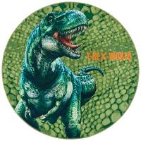 Kinderteppich Rund Bunt T-Rex World 2 Ø 100 Cm - Multicolor/Grün, MODERN, Textil (100cm)