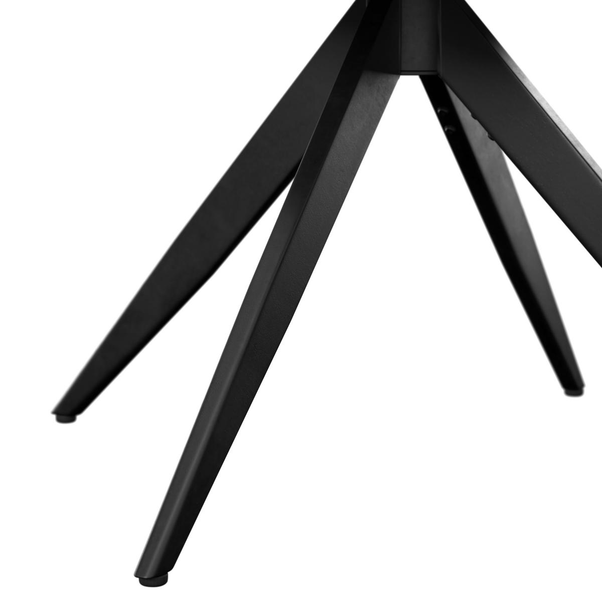 Armlehnstuhl Caro Chenille grau, B: 66cm - Schwarz/Grau, Trend, Textil/Metall (66/87/62cm)