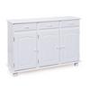 Kommode Echtholz Massiv B 130cm Livo, Weiß - Weiß, LIFESTYLE, Holz (130/87/43cm) - Livetastic