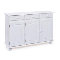Kommode Echtholz Massiv B 130cm Livo, Weiß - Weiß, LIFESTYLE, Holz (130/87/43cm) - Livetastic