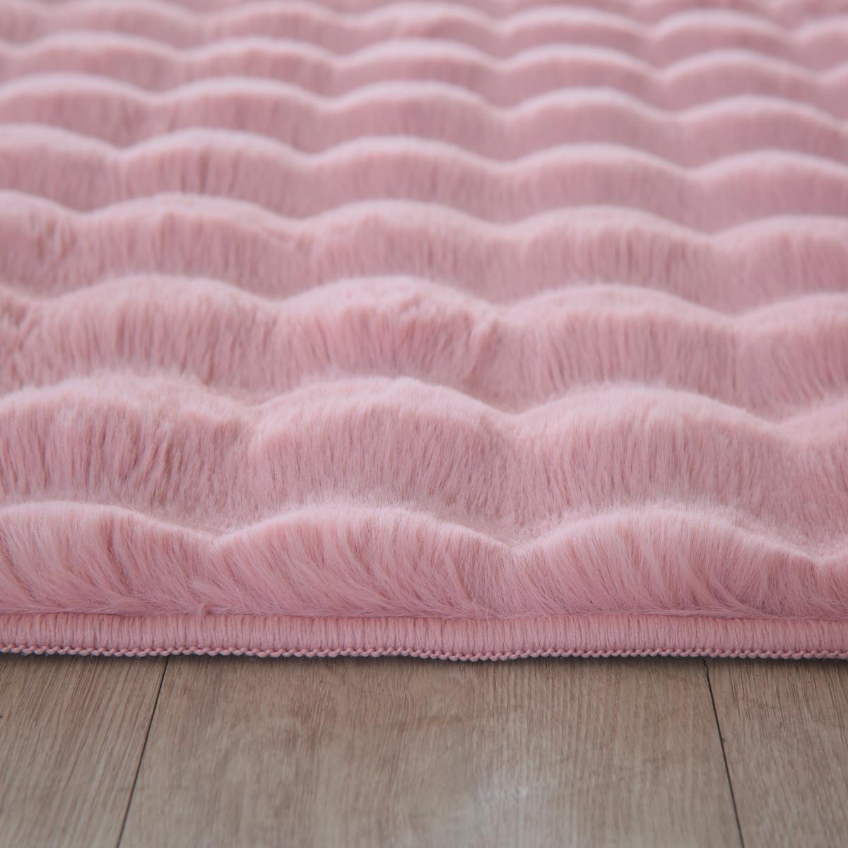 Hochflorteppich, Rosa,f: 25mm Ambiance - Rosa, Basics, Textil (80/250cm)