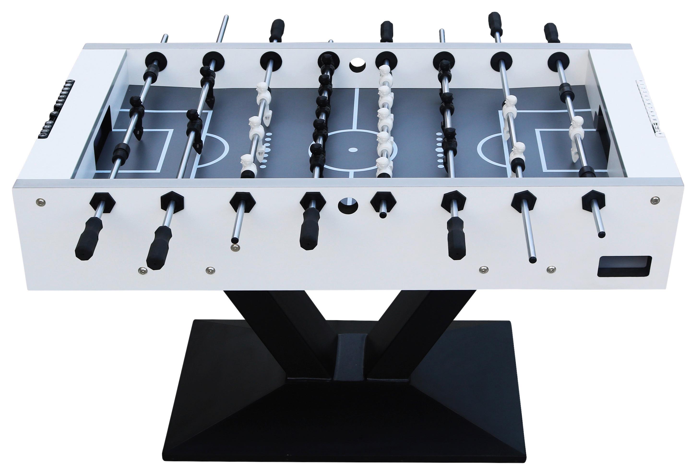 Tischfußball Worldcup Premium Pro Holz/Metall Schwarz/Weiß - Schwarz/Weiß, KONVENTIONELL, Holz/Metall (76/90/144cm) - Ambia Garden