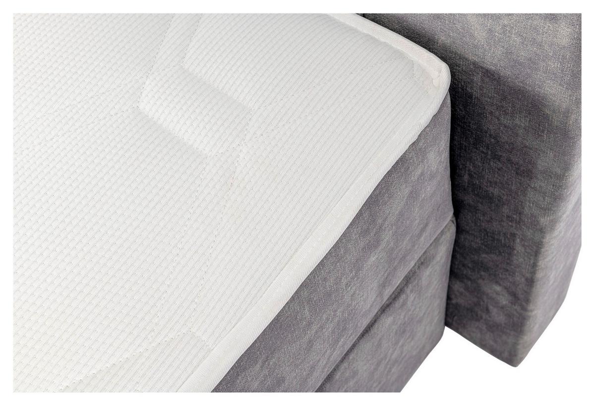 Box-ágy Elio 180/200 Cm - szürke, textil (180/200cm)
