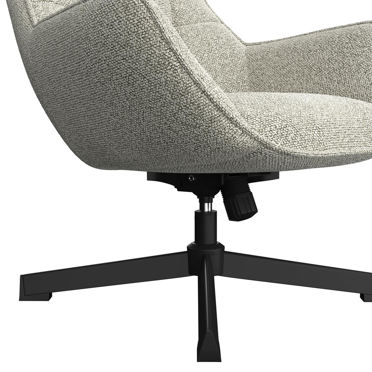 Relaxsessel Bogota beige, 360° drehbar - Beige/Schwarz, MODERN, Textil/Metall (76/101/86cm) - Luca Bessoni