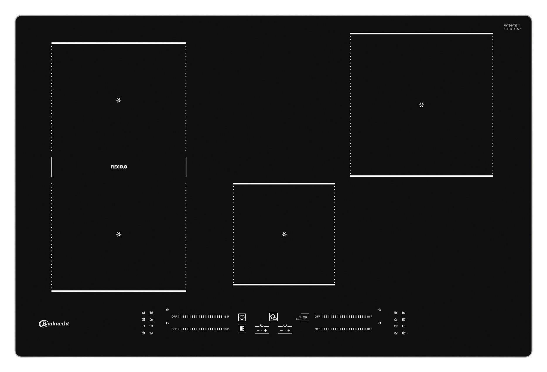 Induktionskochfeld Autark B: 77,8 cm mit Timer
