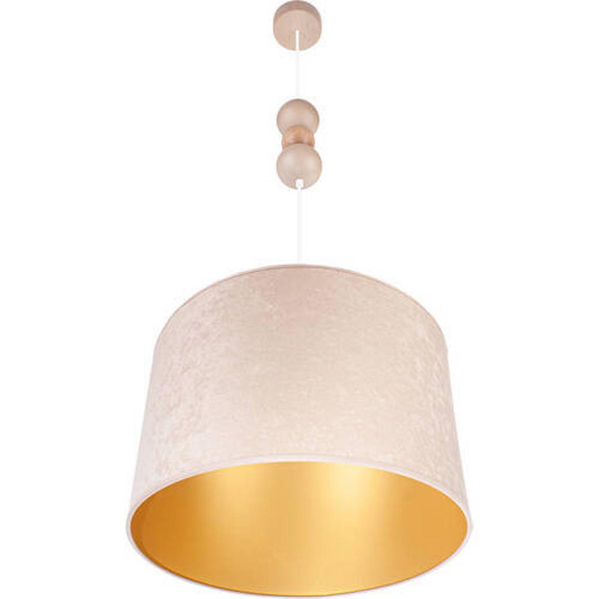 Hängeleuchte 8553254 Pendel Bolla 40 -Beige - Beige/Naturfarben, Basics, Holz (40/110cm)