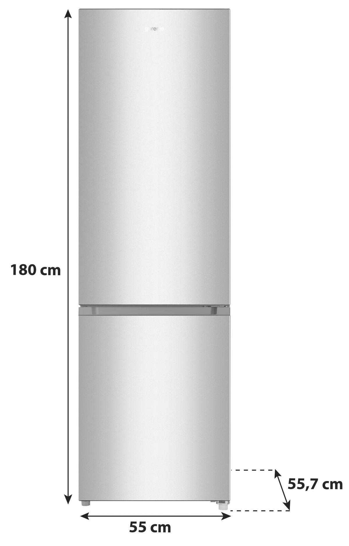 Kühl-Gefrierkombination RK4182PS4 Grau 198+71 L - Grau, Basics, Metall (55/180/55,7cm) - Gorenje