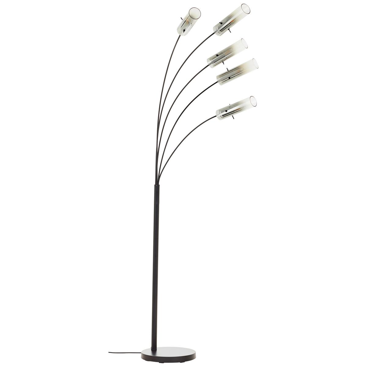 Bogenleuchte 99208/06 Glasini - Schwarz/Grau, Design, Glas/Metall (200cm) - Brilliant