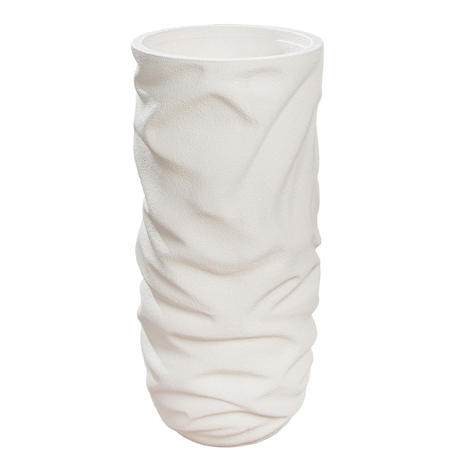 Übertopf Crush - Creme, LIFESTYLE, Kunststoff (33/70cm)