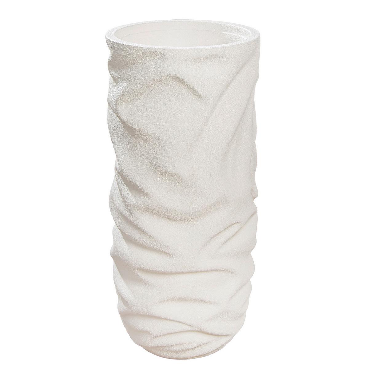 Übertopf Crush - Creme, LIFESTYLE, Kunststoff (33/70cm)