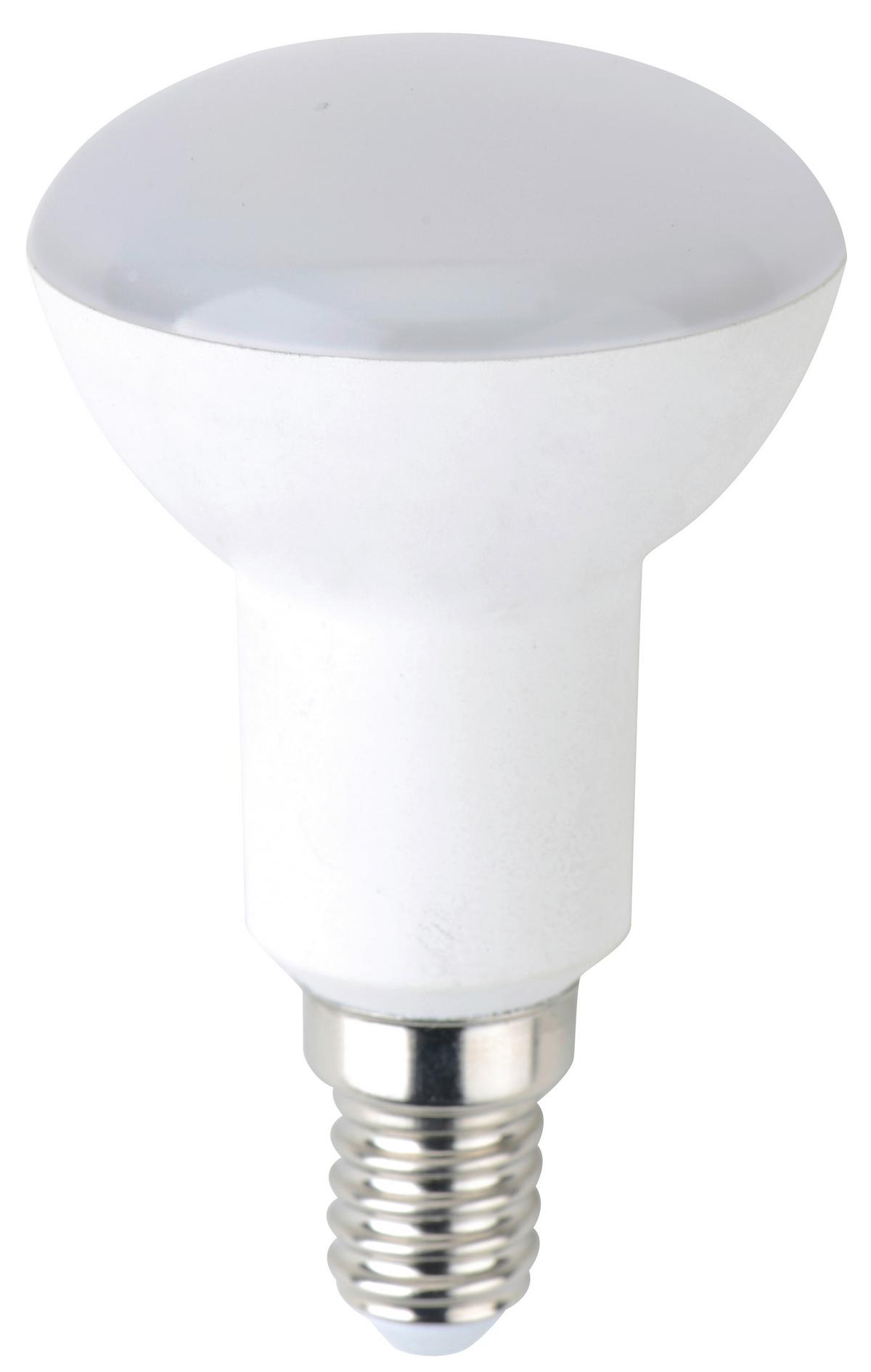 LED žárovka E14, R50, 5W, 230V - opál, plast (5/8,5cm)