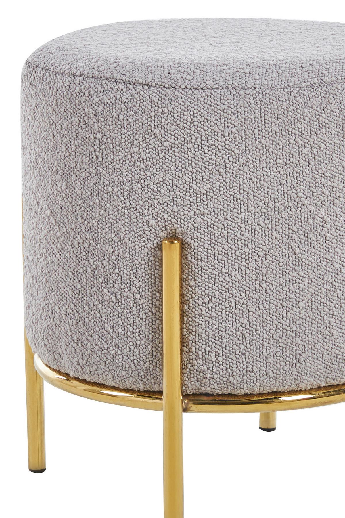 Hocker Taupe, Goldfarben B: 35 Cm - Taupe/Goldfarben, MODERN, Textil (35/38/35cm) - Livetastic