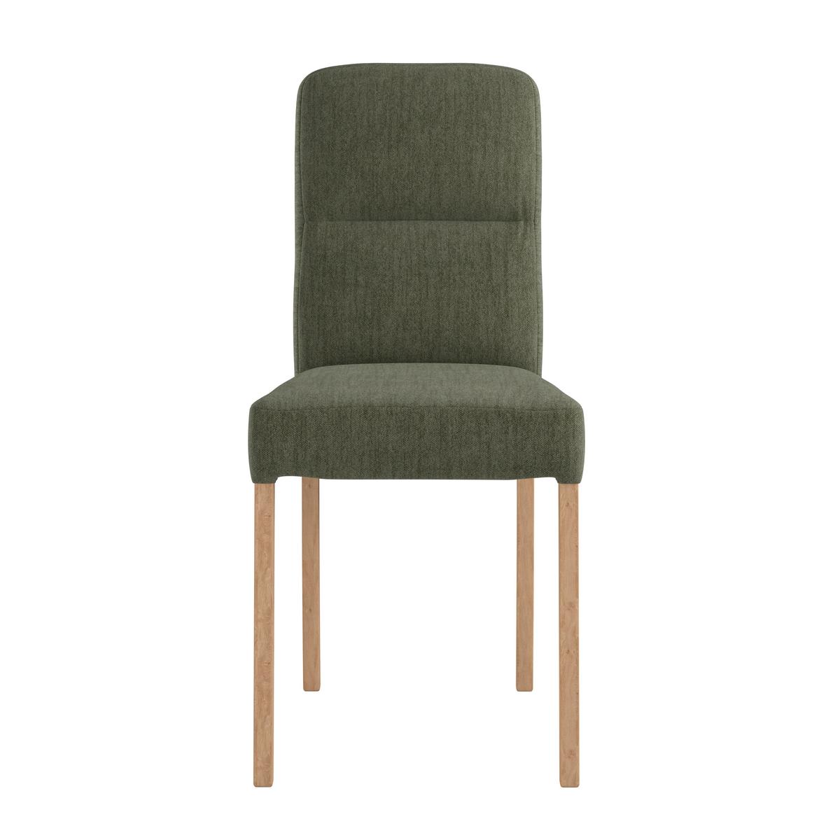 Vierfußstuhl Emma Ii Webstoff Grün, B: 43 Cm - Eichefarben/Grün, KONVENTIONELL, Holz/Textil (43/91/58cm)